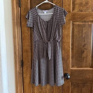 Motherhood Maternity Nursing Navy Blue Print Dress - Women's Size Medium